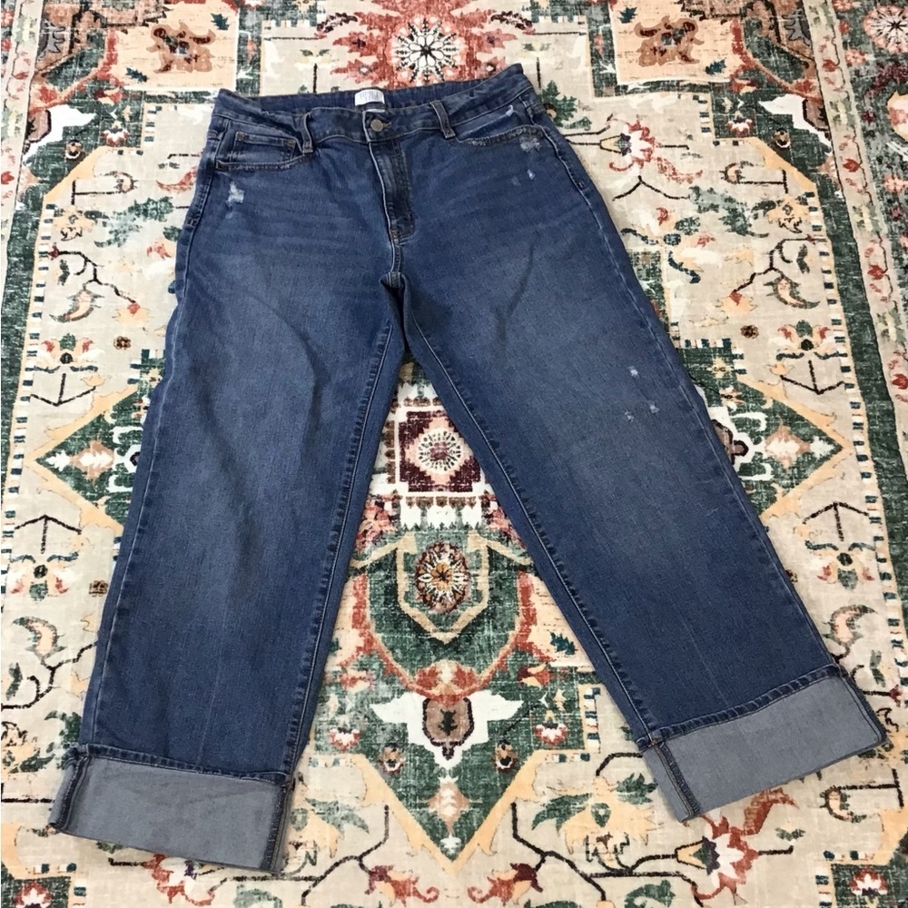 Time and Tru Women's Cropped Blue Jeans